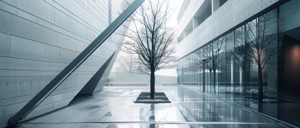 A modern Daniel Libeskind-style museum